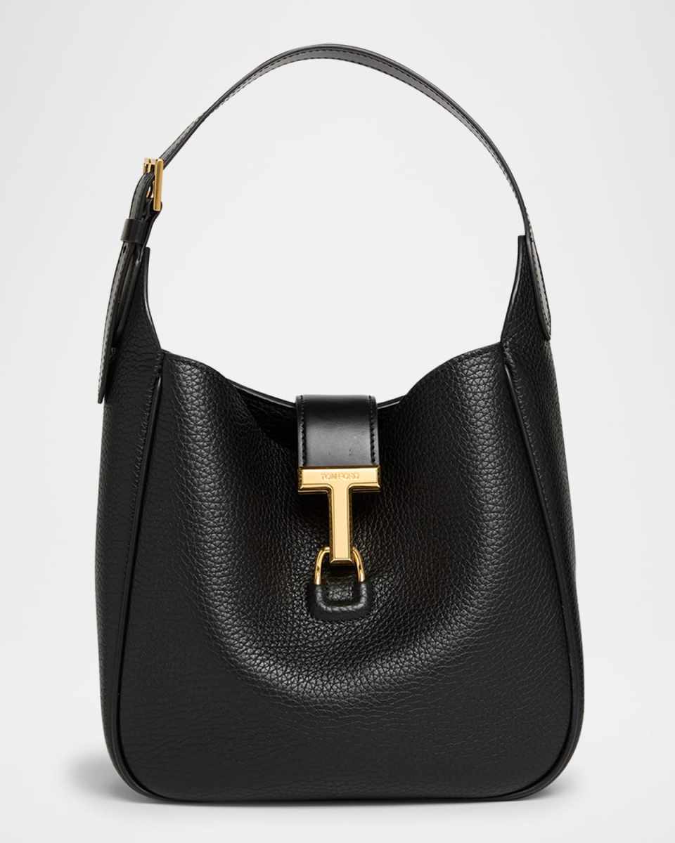 Monarch Small Hobo Bag in Grained Leather
